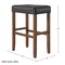 Alaterre Furniture Madison Backless Bar Height Stool True Walnut Finish with Black PU AVMA2270 - alternate 8